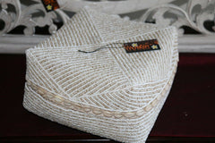 NEW Balinese Hand Crafted Woven & Hand Beaded Baskets - 3 Sizes - Bali Baskets