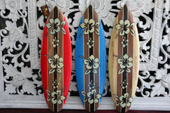 NEW Bali Handmade Woodie Surfboard Wall Decor 50cm - Bali Surfboard Wall Art