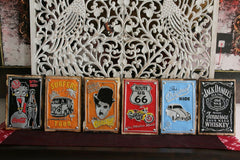 NEW Balinese Hand Crafted Nostalgic Signs - Pressed Metal/Wood Signs FREE POST