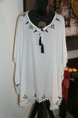 NEW Ladies Cotton Bali Kaftan Top/Dress - 3 Colours Perfect for over Swimmers