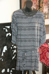 NEW Ladies Short Cotton Bali Dress with hip tie - Many colours - One size