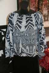 NEW Ladies Cotton Bali Bat Wing Long Sleeve Top/Dress - 3 Colours - Size 8-12