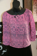 Beautiful 3/4 Sleeve Top - 7 COLOURS AVAIL One Size - Balinese Clothing