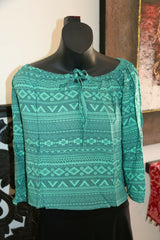 Beautiful 3/4 Sleeve Top - 5 COLOURS AVAIL One Size - Balinese Clothing