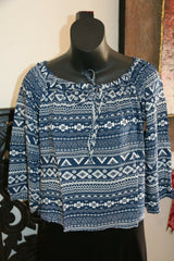 Beautiful 3/4 Sleeve Top - 5 COLOURS AVAIL One Size - Balinese Clothing