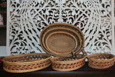 NEW Balinese Hand Woven Natural Rattan Open Baskets - 3 sizes available.