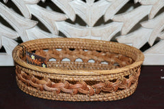 NEW Balinese Hand Woven Natural Rattan Open Baskets - 3 sizes available.