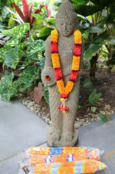NEW Hand Made Balinese Flower Garland ( Hindu Jai Mala ) MANY COLOURS AVAILABLE