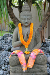 NEW Hand Made Balinese Flower Garland ( Hindu Jai Mala ) X-Large MANY COLOURS