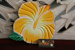 NEW Hand Crafted Balinese MDF Hibiscus Flower - Bali Wall Art
