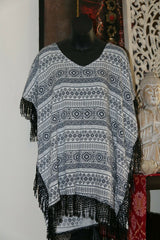 Balinese Short Kaftan - Short Dress / Long Top - MANY COLOURS AVAIL - One Size