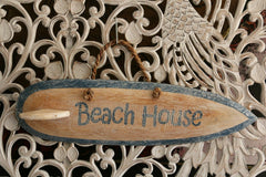 NEW Bali Handmade Surfboard Sign - Bali Surfs Up or Beach House Surfboard Sign