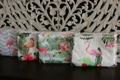 NEW Balinese Purse / Make Up Bag Lovely Bright Colours... 4 Flamingo Designs
