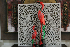 NEW Carved Wood Flamingo - Choose from 2 sizes - Beautiful bright colours.