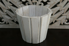 NEW Balinese Hand Crafted Wooden Pot Great for artificial plants!! BOHO Style..