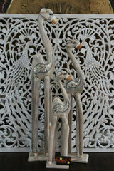 NEW Balinese Hand Crafted Set 3 Camels with Mosaic trim / African Style Art