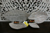 NEW Balinese Hand Carved Wooden Leaf Platter - 4 sizes available.