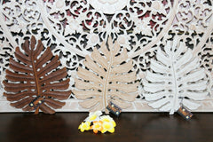 NEW Balinese Carved MDF Monstereo Leaf - Mandala / Tropical Wall Panels - Bali W