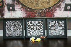 NEW Balinese Carved MDF/Wood Mandala / Tropical Wall Panels - Bali Wall Art - Ma