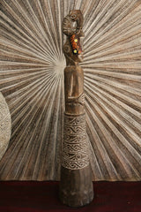 NEW Hand Carved Timor Wooden Tribal Statue - Primitive Timor Art - BOHO Styles