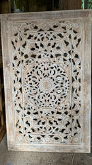 NEW Balinese Carved TEAK WOOD Mandala Panel 160 x 100cm - Bali Teak Mandala Art