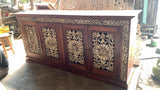 Hand Carved & Crafted Quality TEAK Wood Balinese Sideboard / Bali Buffet 4 door
