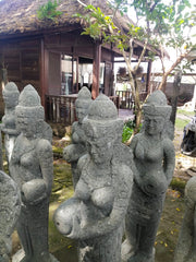 NEW Hand Carved Greenstone Balinese Dewi Sri Statue 1.5m Tall - Bali Statue