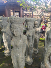 NEW Hand Carved Greenstone Balinese Dewi Sri Statue 1.5m Tall - Bali Statue