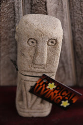 New Indonesian Hand Carved Primitive Stone Statue - Timor Primitive Art