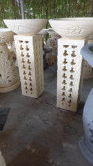 Balinese Frangipani Hand Crafted Bird Bath - Bali Garden Art - Bali Bird Bath