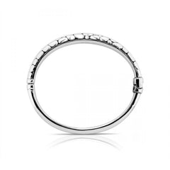 925 Sterling Silver Flat Stone Bracelet - Balinese Style Jewellery