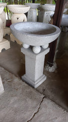 Balinese Hand Crafted 4 Ball Bird Bath or Shallow Planter - Bali Bird Bath
