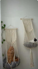 NEW Balinese Handmade Macrame Hanging Cat Bed - Best ever swinging cat bed!!