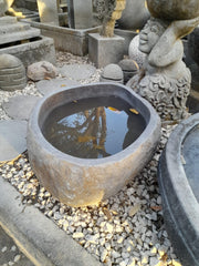 NEW Balinese Hand Crafted River Stone Bowl LARGE - Bali Feature Pot / Water Bowl