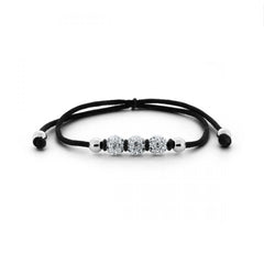 925 Sterling Silver Crysstal Ball Bracelet - Balinese Style Jewellery