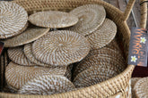 NEW Bali Woven Rattan Coasters - Balinese Coasters 1 Pce