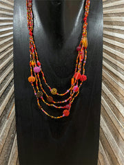 NEW Hand Crafted Balinese Multi Strand Bead Necklace - Bali Jewellery
