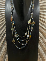 NEW Hand Crafted Balinese Multi Strand Bead Necklace - Bali Jewellery