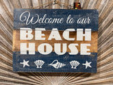 NEW Balinese Timber WELCOME TO OUR BEACH HOUSE - Bali Hand Crafted Beach Sign