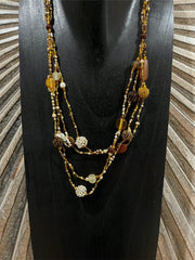 NEW Hand Crafted Balinese Multi Strand Bead Necklace - Bali Jewellery