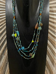 NEW Hand Crafted Balinese Multi Strand Bead Necklace - Bali Jewellery