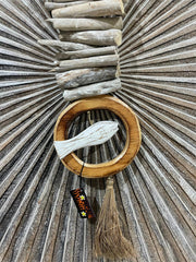 NEW Balinese Wooden Fish / Seagrass & Driftwood Mobile / Hanger - Bali Mobile