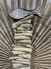 NEW Balinese Wooden Fish / Seagrass & Driftwood Mobile / Hanger - Bali Mobile