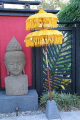 NEW Balinese Double Ceremony Umbrella - Bali Umbrella - Balinese Garden Art