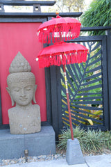 NEW Balinese Double Ceremony Umbrella - Bali Umbrella - Balinese Garden Art