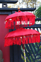 NEW Balinese Double Ceremony Umbrella - Bali Umbrella - Balinese Garden Art