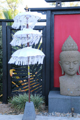 NEW Balinese Triple Ceremony Umbrella - Bali Umbrella - Balinese Garden Art