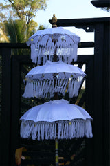 NEW Balinese Triple Ceremony Umbrella - Bali Umbrella - Balinese Garden Art
