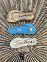 NEW Balinese Timber GOOD VIBES ONLY Sign - Bali Hand Crafted Thongs Sign