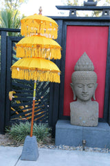 NEW Balinese Triple Ceremony Umbrella - Bali Umbrella - Balinese Garden Art